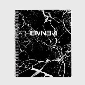 Тетрадь с принтом EMINEM в Кировске, 100% бумага | 48 листов, плотность листов — 60 г/м2, плотность картонной обложки — 250 г/м2. Листы скреплены сбоку удобной пружинной спиралью. Уголки страниц и обложки скругленные. Цвет линий — светло-серый
 | Тематика изображения на принте: eminem | rap | актёр | американский рэпер | композитор | маршалл | продюсер | рэп | рэпер | эминем