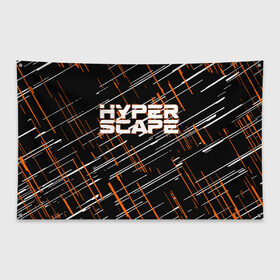 Флаг-баннер с принтом Hyper Scape в Кировске, 100% полиэстер | размер 67 х 109 см, плотность ткани — 95 г/м2; по краям флага есть четыре люверса для крепления | esport | games | hyper scape | twitch | игроки | игролюбители | игроманы | игры | киберспорт | королевская битва | корона | твич | хупер скайп | хупер скайпе