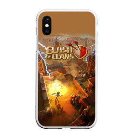 Чехол для iPhone XS Max матовый с принтом Clash of Clans в Кировске, Силикон | Область печати: задняя сторона чехла, без боковых панелей | clash of clans | clash royale | game | supercell | детская | детям | игра | клаш оф кланс | клаш оф кленс | клеш оф кленс | клэш оф кланс | компьютерная игра | пекка