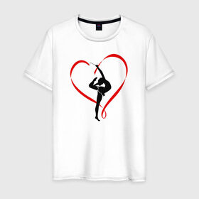Мужская футболка хлопок с принтом Гимнастика в Кировске, 100% хлопок | прямой крой, круглый вырез горловины, длина до линии бедер, слегка спущенное плечо. | 