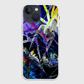 Чехол для iPhone 13 mini с принтом Gasoline stains abstraction в Кировске,  |  | Тематика изображения на принте: abstract | art | color | digital | gasoline | gradient | stains | texture | абстракция | арт | бензин | градиент | разводы | текстуры | цветной | цифровой