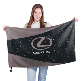 Флаг 3D с принтом LEXUS / ЛЕКСУС в Кировске, 100% полиэстер | плотность ткани — 95 г/м2, размер — 67 х 109 см. Принт наносится с одной стороны | auto | lexus | logo | moto | symbol | авто | автомобиль | гонки | лексус | лого | логотип | логотипы | марка | машина | мото | символ | символы