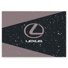 Поздравительная открытка с принтом LEXUS / ЛЕКСУС в Кировске, 100% бумага | плотность бумаги 280 г/м2, матовая, на обратной стороне линовка и место для марки
 | Тематика изображения на принте: auto | lexus | logo | moto | symbol | авто | автомобиль | гонки | лексус | лого | логотип | логотипы | марка | машина | мото | символ | символы