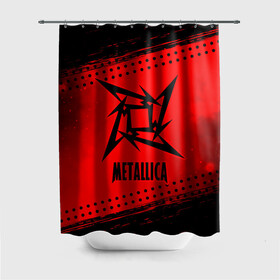 Штора 3D для ванной с принтом METALLICA / МЕТАЛЛИКА в Кировске, 100% полиэстер | плотность материала — 100 г/м2. Стандартный размер — 146 см х 180 см. По верхнему краю — пластиковые люверсы для креплений. В комплекте 10 пластиковых колец | hetfield | james | logo | metal | metalica | metallica | music | rock | star | джеймс | звезда | знак | ларс | лого | логотип | логотипы | метал | металика | металлика | музыка | рок | символ | символы | ульрих | хэтфилд