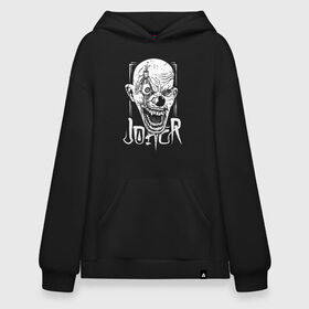 Худи SuperOversize хлопок с принтом Halloween в Кировске, 70% хлопок, 30% полиэстер, мягкий начес внутри | карман-кенгуру, эластичная резинка на манжетах и по нижней кромке, двухслойный капюшон
 | eye | face | fear | halloween | horror | jaw | teeth | глаз | зубы | лицо | пасть | ужас | хэллоуин