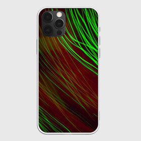 Чехол для iPhone 12 Pro Max с принтом Qleen в Кировске, Силикон |  | Тематика изображения на принте: abstraction | blur | green | light | lines | абстракция | зелёный | линии | размытость | свет