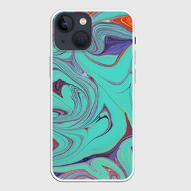 Чехол для iPhone 13 mini с принтом Olimpius в Кировске,  |  | abstraction | colorful | mixing | paint | stains | абстракция | краска | разводы | разноцветный | смешивание