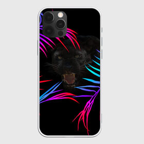 Чехол для iPhone 12 Pro Max с принтом Пантера в Кировске, Силикон |  | black | cat | gradient | jungle | leaves | panther | градиент | джунгли | женское | кошка | листья | мужское | пантера | чёрный
