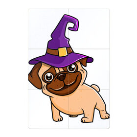 Магнитный плакат 2Х3 с принтом Мопс в шляпе в Кировске, Полимерный материал с магнитным слоем | 6 деталей размером 9*9 см | dog | зубы | лапы | мем | мопс | мопс в шляпе | пес | прикол | смешные животные | собака | собака в шляпе | хэллоуин | щенок | юмор | язык