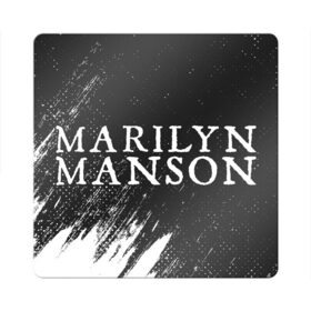 Магнит виниловый Квадрат с принтом MARILYN MANSON / М. МЭНСОН в Кировске, полимерный материал с магнитным слоем | размер 9*9 см, закругленные углы | logo | manson | marilyn | music | rock | группа | лого | логотип | логотипы | менсон | мерилин | мерлин | музыка | мэнсон | мэрилин | рок | символ