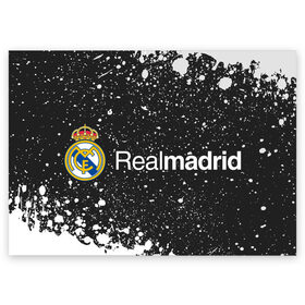 Поздравительная открытка с принтом REAL MADRID / РЕАЛ МАДРИД в Кировске, 100% бумага | плотность бумаги 280 г/м2, матовая, на обратной стороне линовка и место для марки
 | football | logo | madrid | real | realmadrid | sport | клуб | лого | логотип | логотипы | мадрид | реал | реалмадрид | символ | символы | спорт | форма | футбол | футбольная