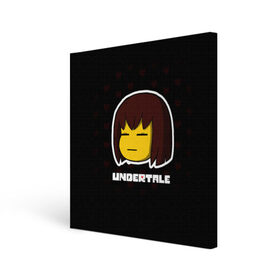 Холст квадратный с принтом UNDERTALE в Кировске, 100% ПВХ |  | sans | undertale | андертале | андертейл | игра | подземная история | подземная сказка | санс | ундертале