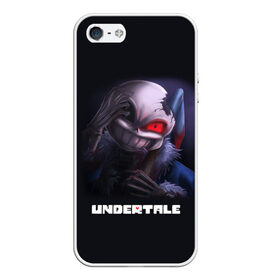 Чехол для iPhone 5/5S матовый с принтом UNDERTALE в Кировске, Силикон | Область печати: задняя сторона чехла, без боковых панелей | Тематика изображения на принте: sans | undertale | андертале | андертейл | игра | подземная история | подземная сказка | санс | ундертале