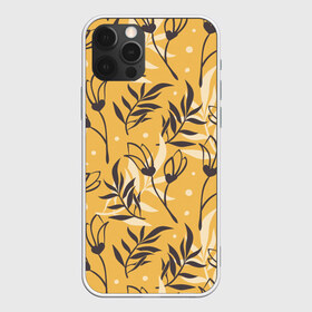 Чехол для iPhone 12 Pro Max с принтом Цветы в Кировске, Силикон |  | ветви | листья | минимализм | растение | рисунок | цветы