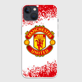 Чехол для iPhone 13 с принтом MANCHESTER UNITED в Кировске,  |  | club | footbal | logo | manchester | united | знак | клуб | лого | логотип | логотипы | манчестер | символ | символы | форма | футбол | футбольная | футбольный | юнайтед