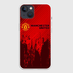 Чехол для iPhone 13 с принтом MANCHESTER UNITED в Кировске,  |  | club | footbal | logo | manchester | united | знак | клуб | лого | логотип | логотипы | манчестер | символ | символы | форма | футбол | футбольная | футбольный | юнайтед