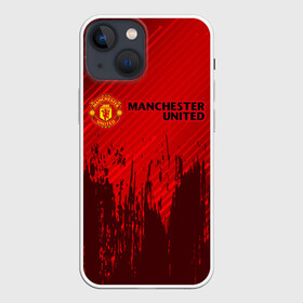 Чехол для iPhone 13 mini с принтом MANCHESTER UNITED в Кировске,  |  | club | footbal | logo | manchester | united | знак | клуб | лого | логотип | логотипы | манчестер | символ | символы | форма | футбол | футбольная | футбольный | юнайтед