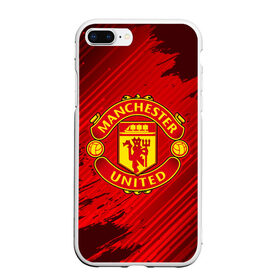 Чехол для iPhone 7Plus/8 Plus матовый с принтом MANCHESTER UNITED в Кировске, Силикон | Область печати: задняя сторона чехла, без боковых панелей | Тематика изображения на принте: club | footbal | logo | manchester | united | знак | клуб | лого | логотип | логотипы | манчестер | символ | символы | форма | футбол | футбольная | футбольный | юнайтед