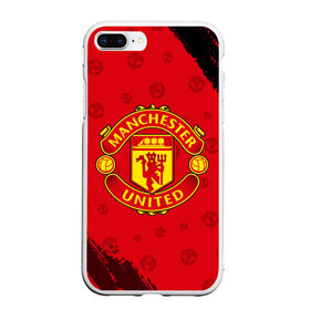 Чехол для iPhone 7Plus/8 Plus матовый с принтом MANCHESTER UNITED в Кировске, Силикон | Область печати: задняя сторона чехла, без боковых панелей | club | footbal | logo | manchester | united | знак | клуб | лого | логотип | логотипы | манчестер | символ | символы | форма | футбол | футбольная | футбольный | юнайтед