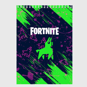 Скетчбук с принтом FORTNITE LAMA в Кировске, 100% бумага
 | 48 листов, плотность листов — 100 г/м2, плотность картонной обложки — 250 г/м2. Листы скреплены сверху удобной пружинной спиралью | archetype | fortnite | fortnite 2 | fortnite x | ikonik | lama | marshmello | raven | архетип | ворон | иконик | лама | маршмелло | фортнайт | фортнайт 2 | фортнайт глава 2