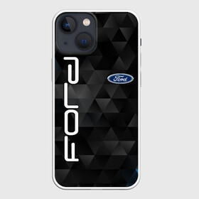 Чехол для iPhone 13 mini с принтом FORD в Кировске,  |  | Тематика изображения на принте: ford | авто | автомобиль | логотип | марка | машина | надпись | текстура | форд