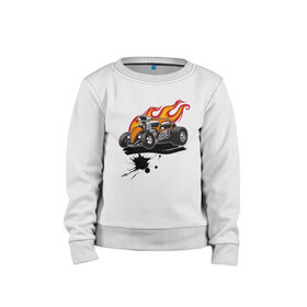 Детский свитшот хлопок с принтом спортивная машина в Кировске, 100% хлопок | круглый вырез горловины, эластичные манжеты, пояс и воротник | hot wheels | гонка | гоночная машина | машины | спортивная машина