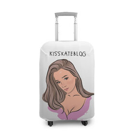 Чехол для чемодана 3D с принтом Kisskateblog в Кировске, 86% полиэфир, 14% спандекс | двустороннее нанесение принта, прорези для ручек и колес | blogger | xbloggers | xhouse | блогер | блогеры | инстаграм | тикток