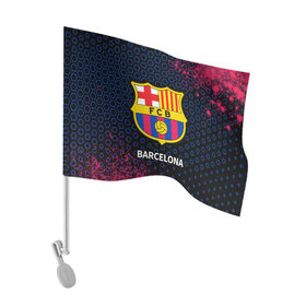 Флаг для автомобиля с принтом BARCELONA / БАРСЕЛОНА в Кировске, 100% полиэстер | Размер: 30*21 см | barca | barcelona | barsa | barselona | fcb | logo | messi | барса | барселона | знак | клуб | лого | логотип | логотипы | месси | символ | символы | футбол | футбольная | футбольный