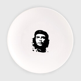 Тарелка с принтом Че Гевара в Кировске, фарфор | диаметр - 210 мм
диаметр для нанесения принта - 120 мм | борьба | вождь | звезда | революция | че гевара