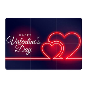 Магнитный плакат 3Х2 с принтом Happy Valentines Day в Кировске, Полимерный материал с магнитным слоем | 6 деталей размером 9*9 см | Тематика изображения на принте: 
