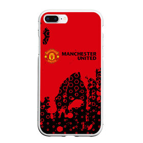 Чехол для iPhone 7Plus/8 Plus матовый с принтом MANCHESTER UNITED в Кировске, Силикон | Область печати: задняя сторона чехла, без боковых панелей | Тематика изображения на принте: 