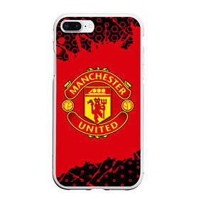 Чехол для iPhone 7Plus/8 Plus матовый с принтом MANCHESTER UNITED в Кировске, Силикон | Область печати: задняя сторона чехла, без боковых панелей | 