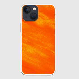 Чехол для iPhone 13 mini с принтом ОРАНЖЕВАЯ КРАСКА в Кировске,  |  | акварель | брызги | брызги красок | кляксы | краска | мазки | масляная краска | неон | неоновая | подтеки | пятна | разводы | разноцветный