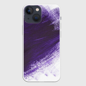 Чехол для iPhone 13 mini с принтом ФИОЛЕТОВАЯ КРАСКА в Кировске,  |  | акварель | брызги | брызги красок | кляксы | краска | мазки | масляная краска | неон | неоновая | подтеки | пятна | разводы | разноцветный