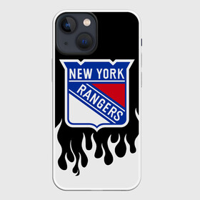 Чехол для iPhone 13 mini с принтом Нью Йорк Рейнджерс в Кировске,  |  | hockey | new york | new york rangers | nhl | rangers | usa | нхл | нью йорк | нью йорк рейнджерс | рейнджерс | спорт | сша | хоккей | шайба