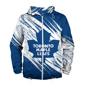 Мужская ветровка 3D с принтом Toronto Maple Leafs, в Кировске, 100% полиэстер | подол и капюшон оформлены резинкой с фиксаторами, два кармана без застежек по бокам, один потайной карман на груди | Тематика изображения на принте: hockey | maple leafs | nhl | toronto | toronto maple leafs | usa | мейпл лифс | нхл | спорт | сша | торонто | торонто мейпл лифс | хоккей | шайба