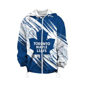 Детская куртка 3D с принтом Toronto Maple Leafs, в Кировске, 100% полиэстер | застежка — молния, подол и капюшон оформлены резинкой с фиксаторами, по бокам — два кармана без застежек, один потайной карман на груди, плотность верхнего слоя — 90 г/м2; плотность флисового подклада — 260 г/м2 | hockey | maple leafs | nhl | toronto | toronto maple leafs | usa | мейпл лифс | нхл | спорт | сша | торонто | торонто мейпл лифс | хоккей | шайба