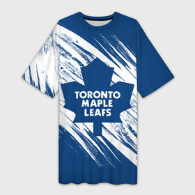 Платье-футболка 3D с принтом Toronto Maple Leafs  Торонто Мейпл Лифс в Кировске,  |  | hockey | maple leafs | nhl | toronto | toronto maple leafs | usa | мейпл лифс | нхл | спорт | сша | торонто | торонто мейпл лифс | хоккей | шайба