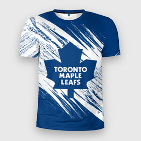 Мужская футболка 3D спортивная с принтом Toronto Maple Leafs,  в Кировске, 100% полиэстер с улучшенными характеристиками | приталенный силуэт, круглая горловина, широкие плечи, сужается к линии бедра | hockey | maple leafs | nhl | toronto | toronto maple leafs | usa | мейпл лифс | нхл | спорт | сша | торонто | торонто мейпл лифс | хоккей | шайба