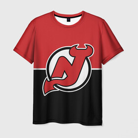 Мужская футболка 3D с принтом New Jersey Devils в Кировске, 100% полиэфир | прямой крой, круглый вырез горловины, длина до линии бедер | devils | hockey | new jersey | new jersey devils | nhl | usa | девилз | нхл | нью джерси | нью джерси девилз | спорт | сша | хоккей | шайба