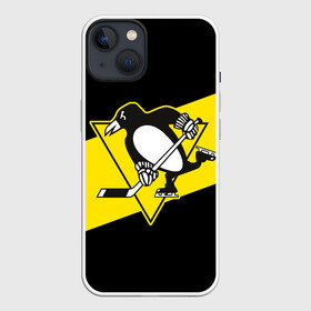 Чехол для iPhone 13 с принтом Питтсбург Пингвинз в Кировске,  |  | hockey | nhl | penguins | pittsburg | pittsburgh | pittsburgh penguins | usa | нхл | пингвинз | питтсбург | питтсбург пингвинз | спорт | сша | хоккей | шайба