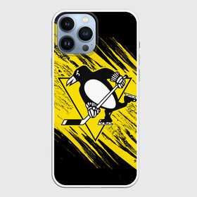 Чехол для iPhone 13 Pro Max с принтом Pittsburgh Penguins Sport в Кировске,  |  | hockey | nhl | penguins | pittsburg | pittsburgh | pittsburgh penguins | usa | нхл | пингвинз | питтсбург | питтсбург пингвинз | спорт | сша | хоккей | шайба