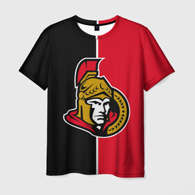 Мужская футболка 3D с принтом Ottawa Senators в Кировске, 100% полиэфир | прямой крой, круглый вырез горловины, длина до линии бедер | Тематика изображения на принте: hockey | nhl | ottawa | ottawa senators | senators | usa | нхл | оттава | оттава сенаторз | сенаторз | спорт | сша | хоккей | шайба
