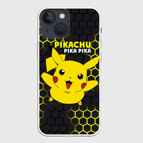 Чехол для iPhone 13 mini с принтом Pikachu Pika Pika в Кировске,  |  | pika | pikachu | аниме | детская | детям | игры | молния | мышка | мышь | пика | пикачу | покемон | покемоны