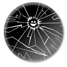 Значок с принтом ЧЕРНОЕ ЗЕРКАЛО в Кировске,  металл | круглая форма, металлическая застежка в виде булавки | black mirror | черное зеркало