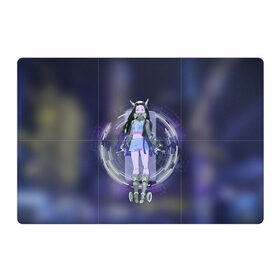 Магнитный плакат 3Х2 с принтом Nezuko Cyberpunk в Кировске, Полимерный материал с магнитным слоем | 6 деталей размером 9*9 см | Тематика изображения на принте: cyberpunk | demon slayer | kamado | kimetsu no aiba | nezuko | камадо | киберпанк | незуко