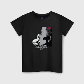 Детская футболка хлопок с принтом American Horror Story в Кировске, 100% хлопок | круглый вырез горловины, полуприлегающий силуэт, длина до линии бедер | american | horror | story | телесериал | ужасы