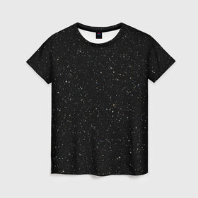 Женская футболка 3D с принтом Космос в Кировске, 100% полиэфир ( синтетическое хлопкоподобное полотно) | прямой крой, круглый вырез горловины, длина до линии бедер | звездное небо | звезды | космос