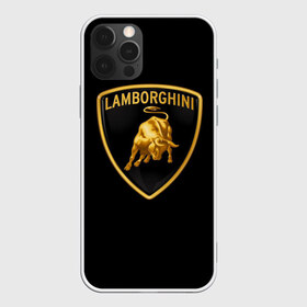 Чехол для iPhone 12 Pro Max с принтом Lamborghini в Кировске, Силикон |  | bull | gold lamborghini sign | lamborghini | lamborghini lettering | lamborghini print | lamborghini sign | бык | знак ламборджини | золотой знак ламборджини | ламборджини | надпись ламборджини | принт ламборджини