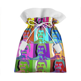 Подарочный 3D мешок с принтом Stalin pop-art в Кировске, 100% полиэстер | Размер: 29*39 см | chief | color | eyes | moustache | pop art | stalin | view | взгляд | вождь | глаза | поп  арт | сталин | усы | цвет